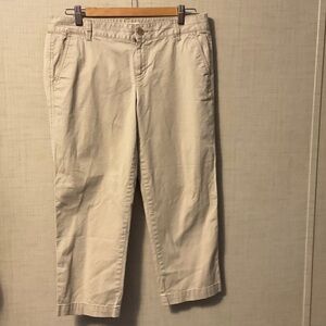 LOFT Cream Ankle Pants